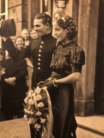 Adolph en Ida Winter op hun huwelijksdag